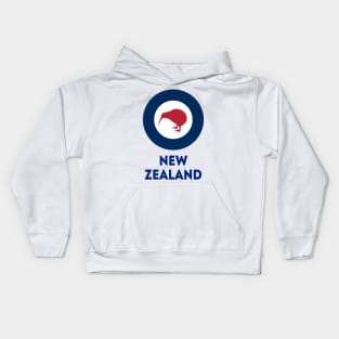 New Zealand Military Roundel, RNZAF, Royal New Zealand Air Force. Kids Hoodie